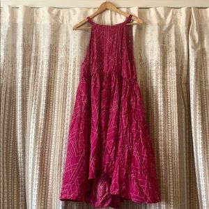 NWT torrid geometric pink high low dress